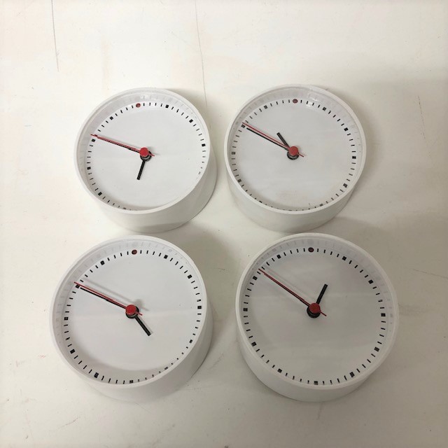 CLOCK, Alarm - White Contemp Small